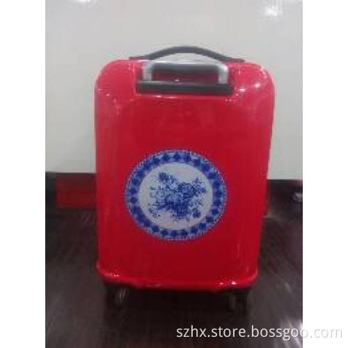 fashionable special print ABS+PC travel luggage /carry -on suitcase /hard shell trolley luggage